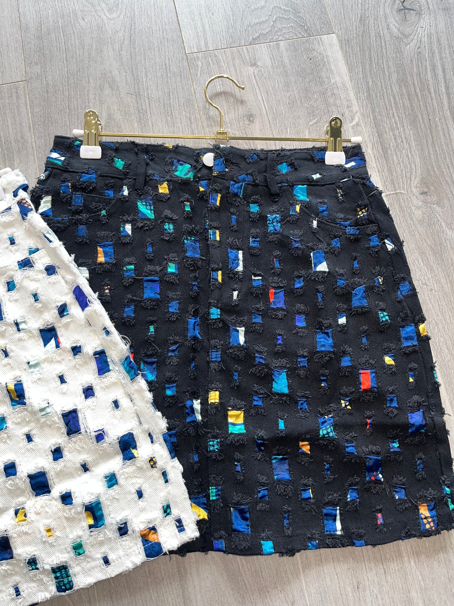 Patch Worj Denim Skirt